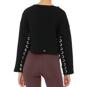 ALO Yoga Black Crew Neck Sweater